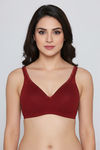 Zivame Double Layered Non Wired 3/4th Coverage Tshirt Bra - Red Dahlia — thumbnail 2